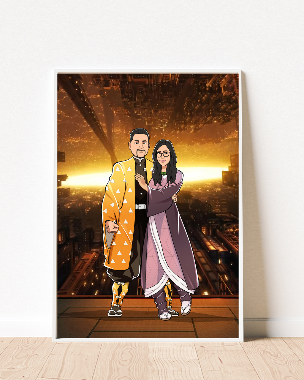 Custom Demon Slayer Anime Portrait, Become a Hashira or Demon