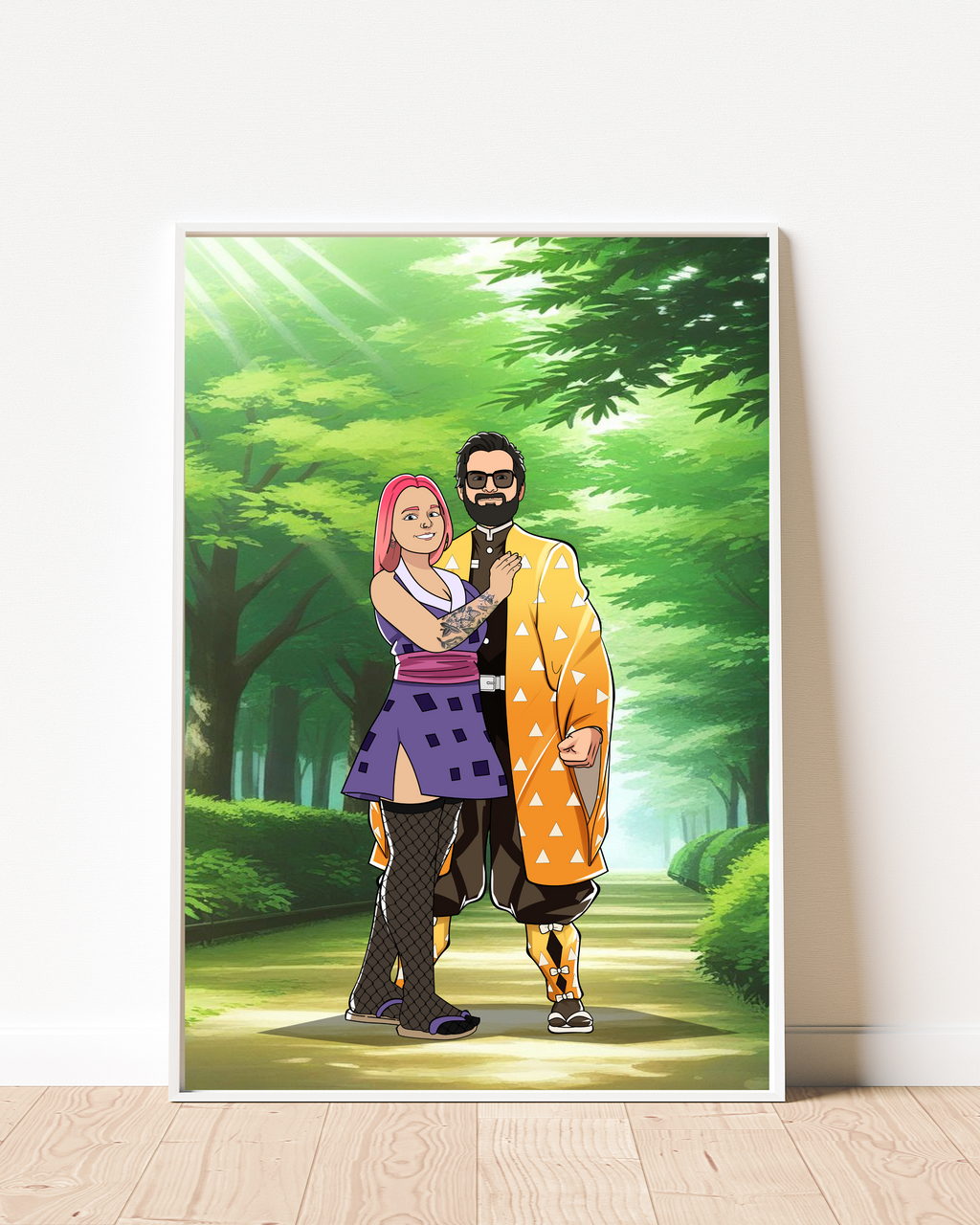 Custom Demon Slayer Anime Portrait, Become a Hashira or Demon