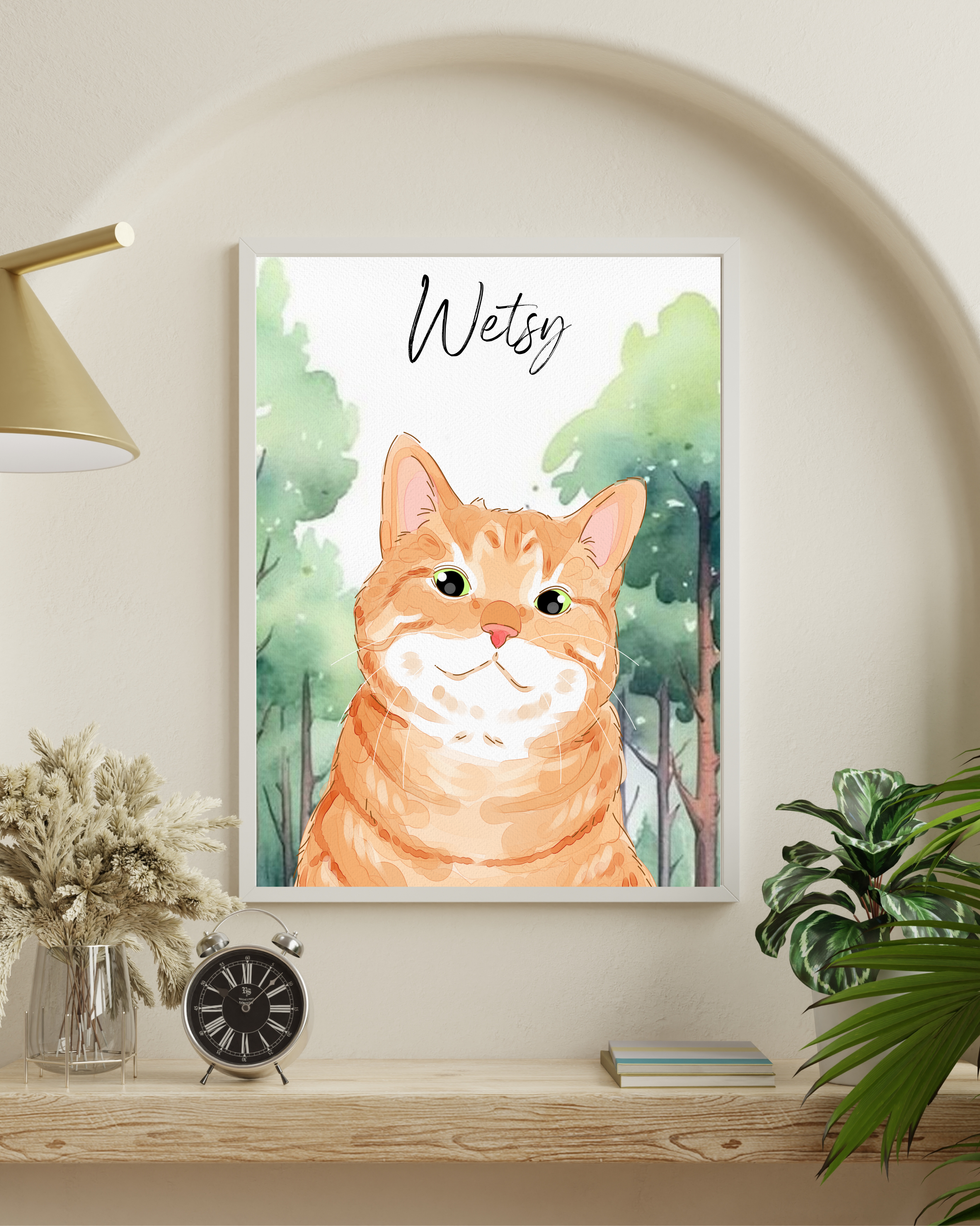 Custom Cat Digital Portrait | Personalized Pet Artwork | Unique Gift for Cat Lovers, Cat Owners & Pet Memorial Digital Art