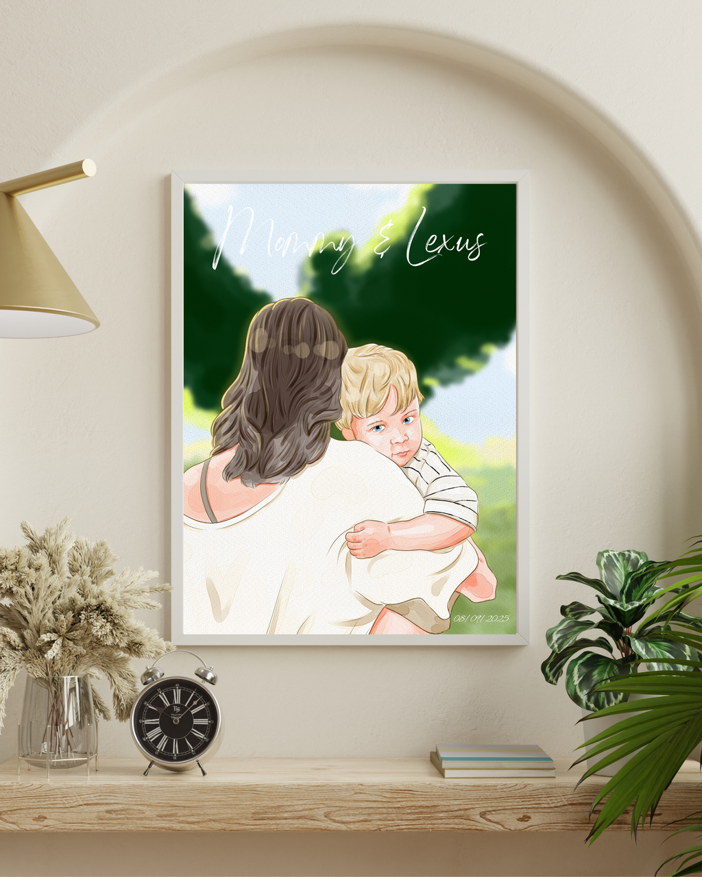 Custom Digital Watercolor Portrait | Couple, Family & Pets |