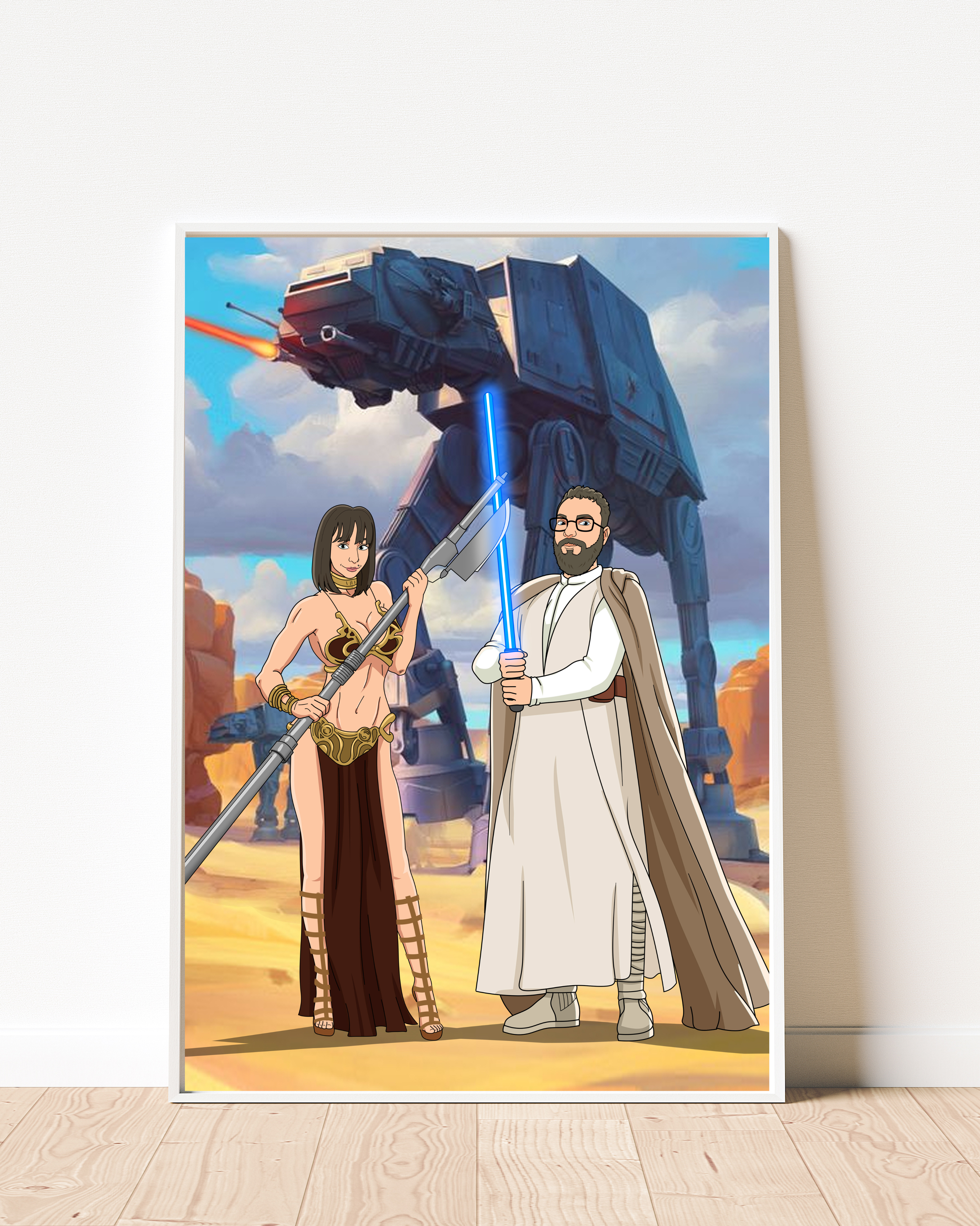 Custom Star Wars Portrait, Turn Yourself into a Jedi or Sith