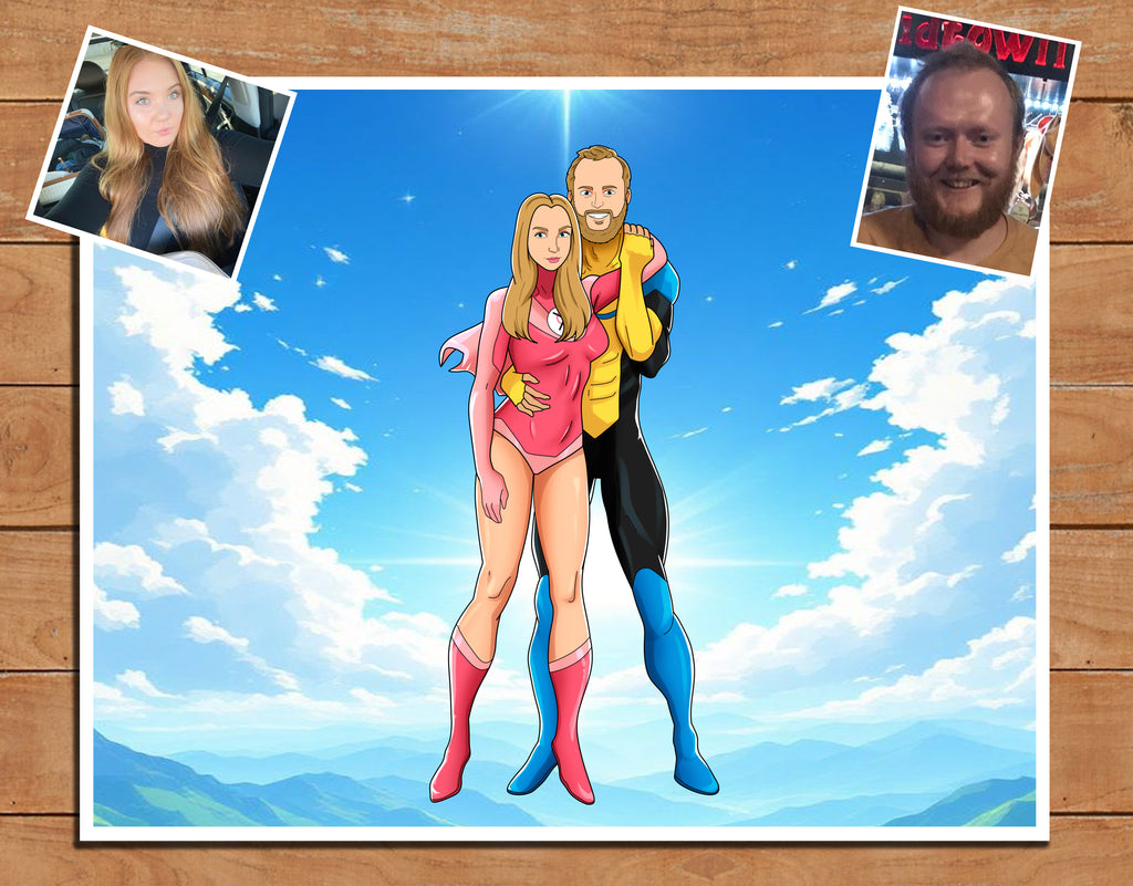 INVINCIBLE Custom Portrait | Personalized Superhero Digital Art | Custom Character Illustration – Delivered in 1 Day