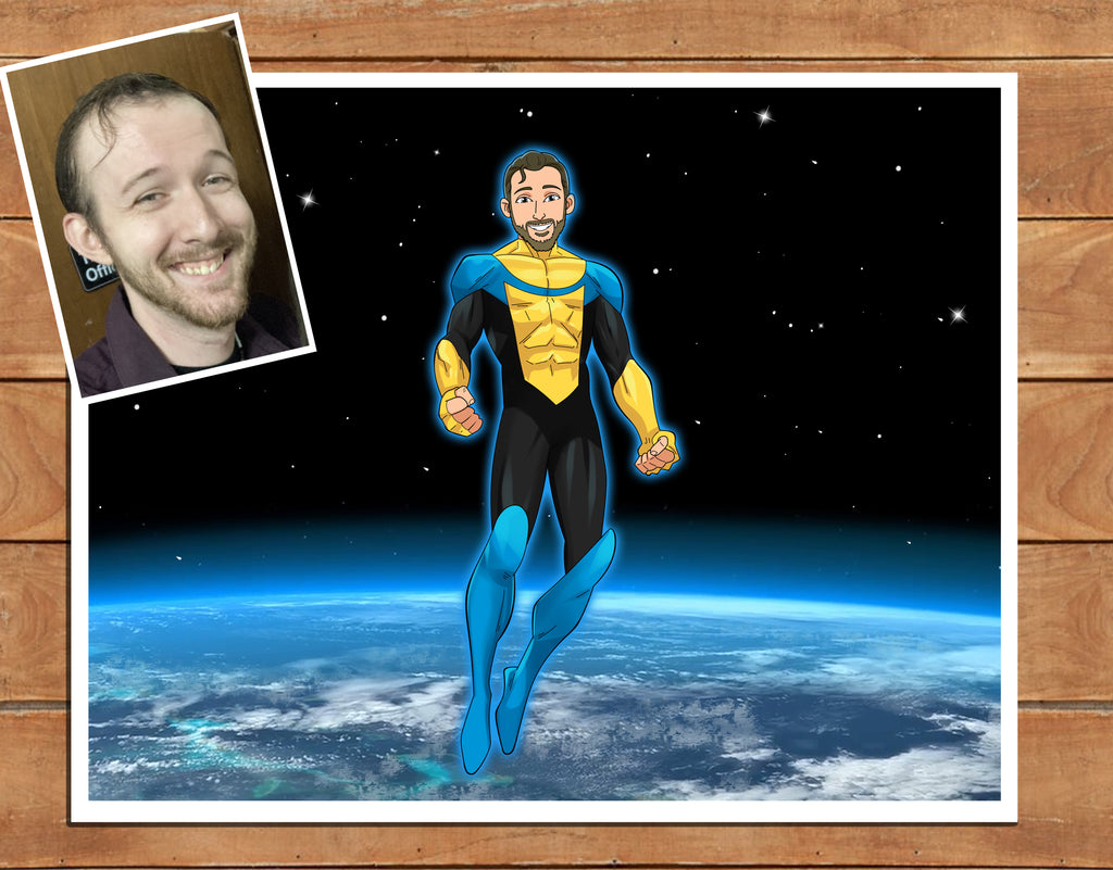 INVINCIBLE Custom Portrait | Personalized Superhero Digital Art | Custom Character Illustration – Delivered in 1 Day