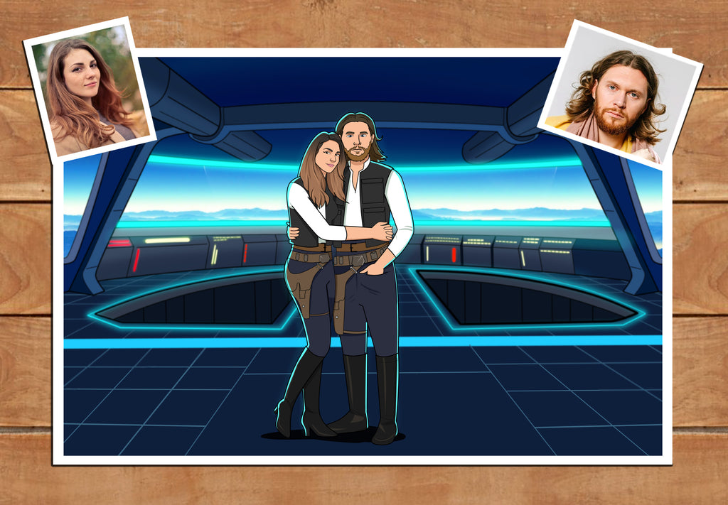 Custom Star Wars Portrait, Turn Yourself into a Jedi or Sith