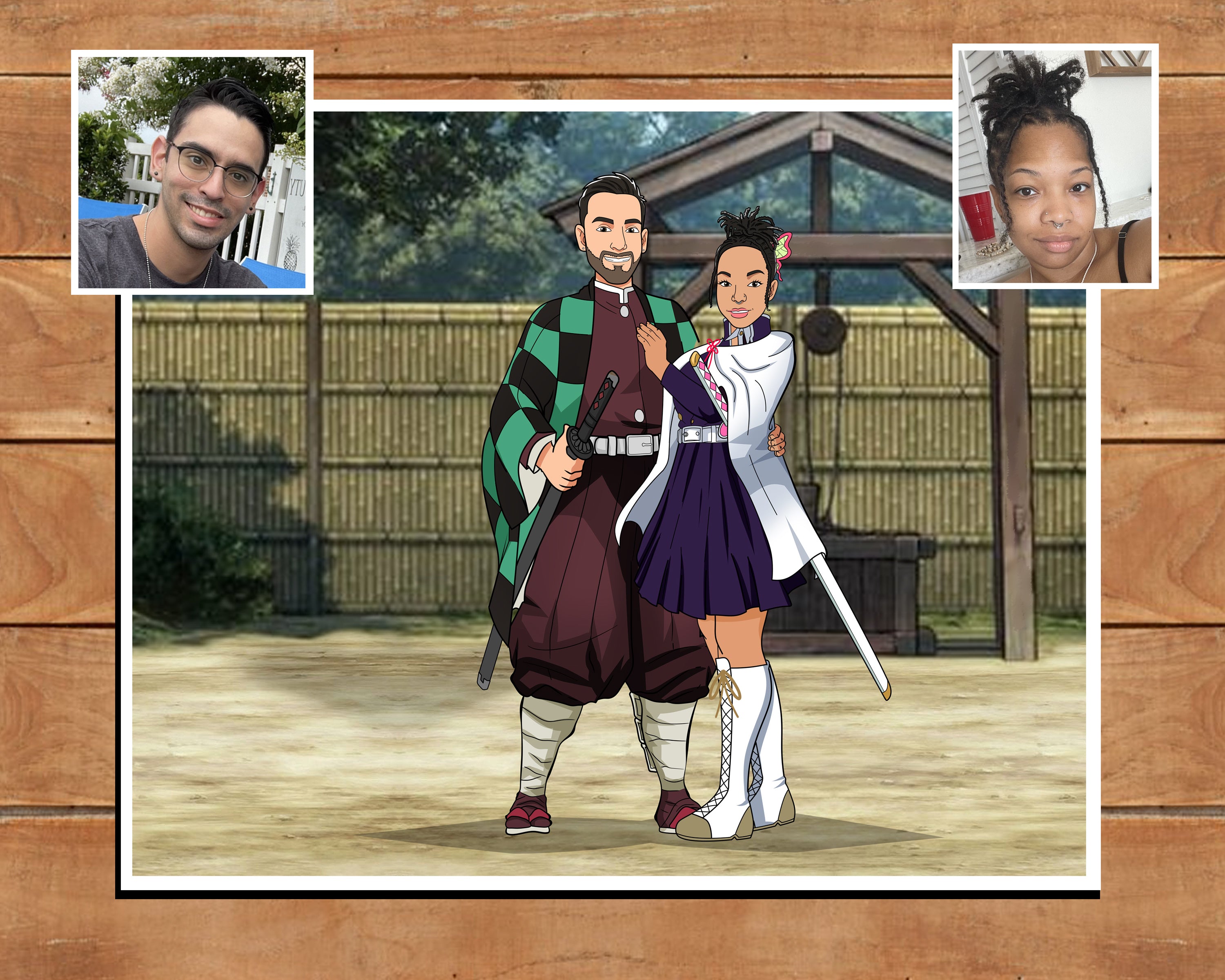 Custom Demon Slayer Anime Portrait, Become a Hashira or Demon