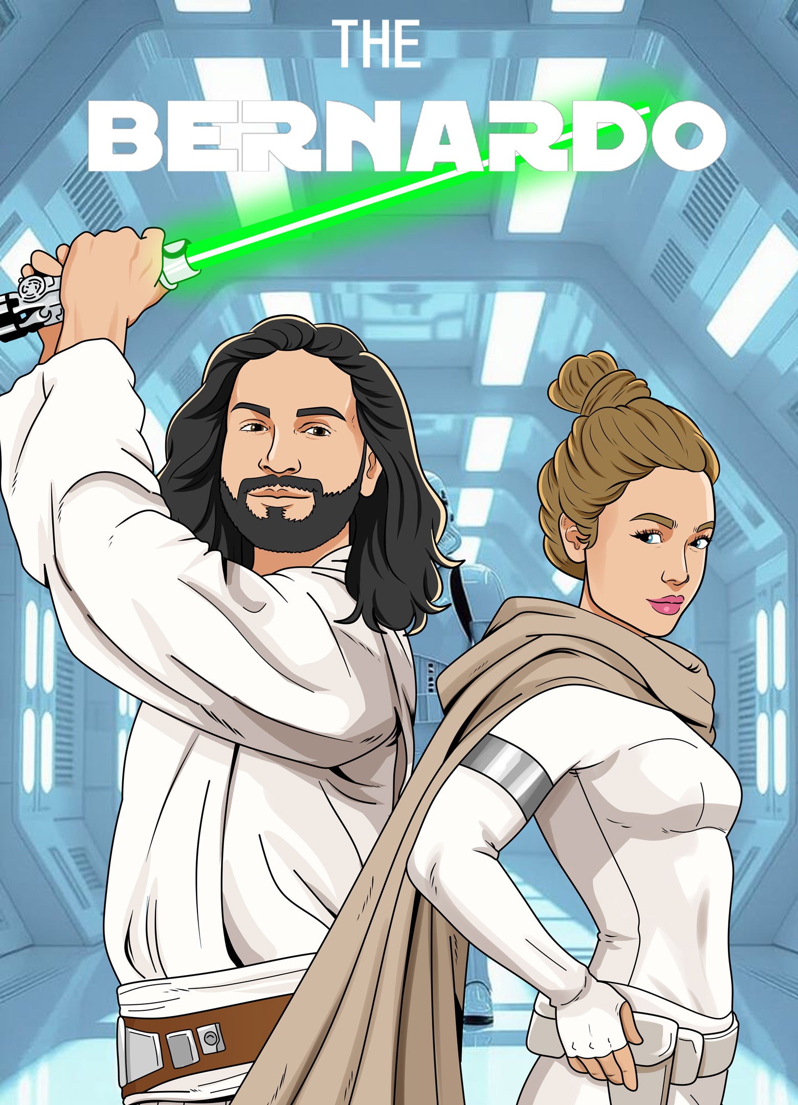 Custom Star Wars Portrait  Personalized Digital Artwork | Jedi or Sith Style | 1-Day Turnaround